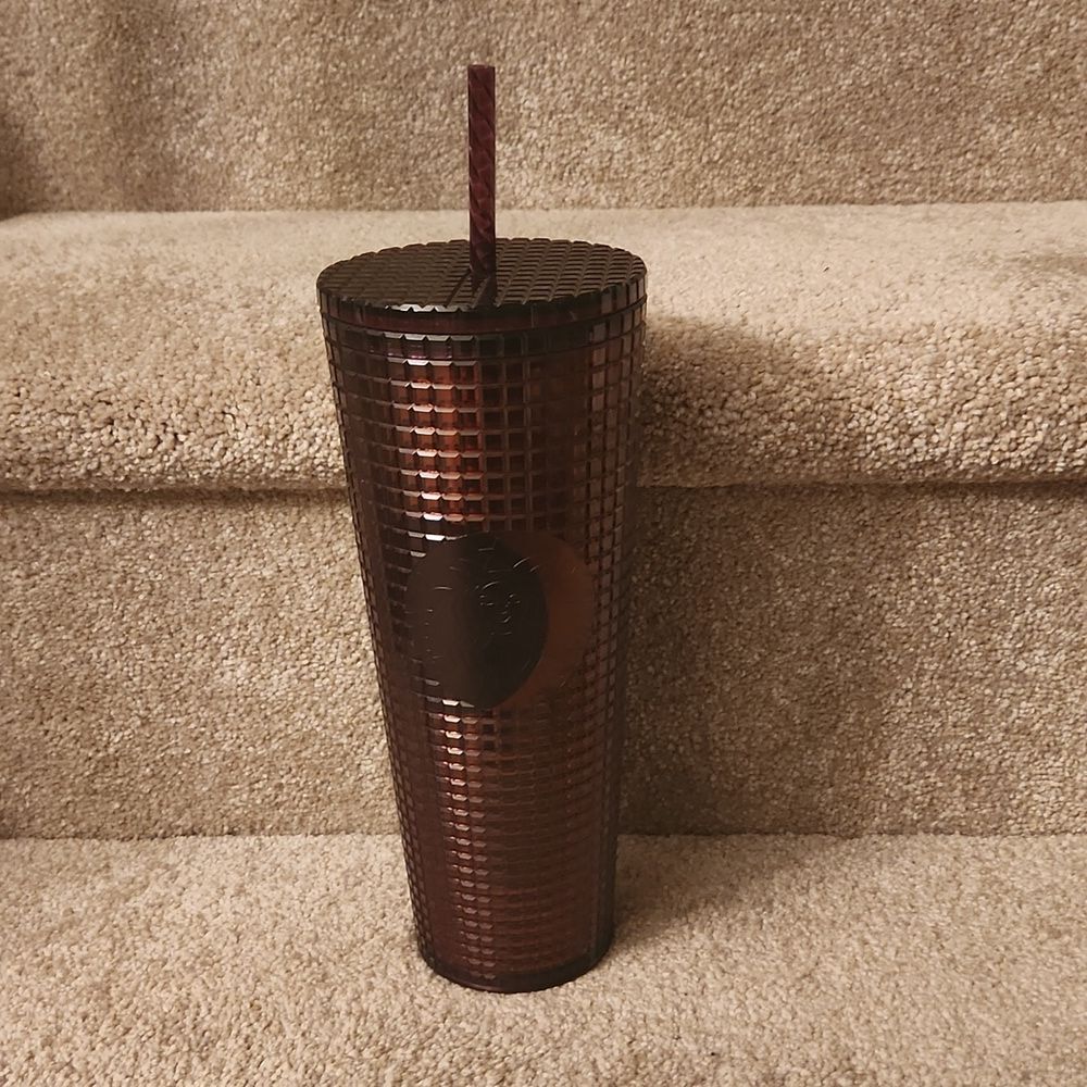 Starbucks 2020 Berry Plum Disco Grid Christmas Tumbler 24oz